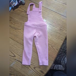 5 for $30 - Vi&Jax pink textured overalls 12-24months